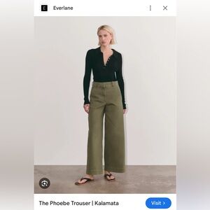 Everlane Wide Leg Trouser in Khaki
